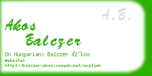 akos balczer business card